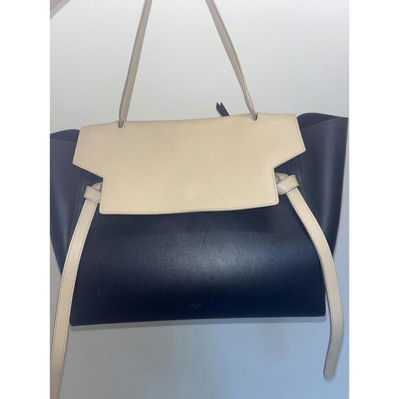 Céline Large Bi-Color Belt Bag in Smooth Calfskin Leather - Picture 1 of 4